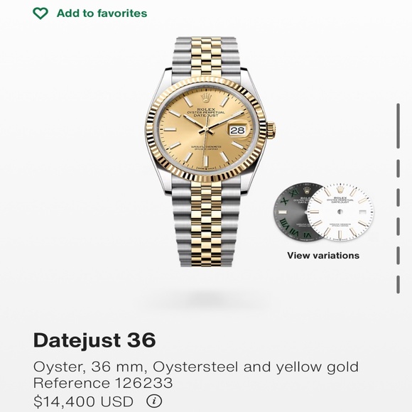 Authentic Rolex Datejust 126233 Gold and Silver Jubilee Bracelet Gold Bezel 2022 - Picture 2 of 15